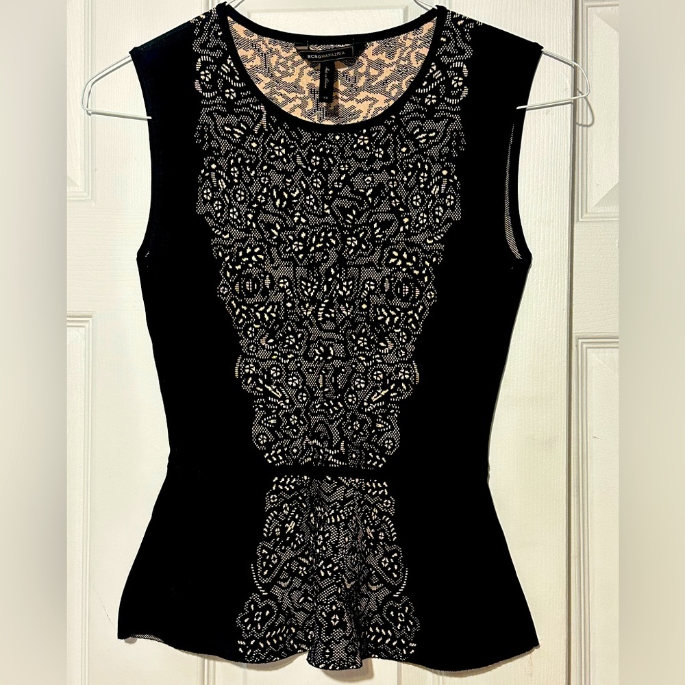 BCBGMaxAzria Peplum Top